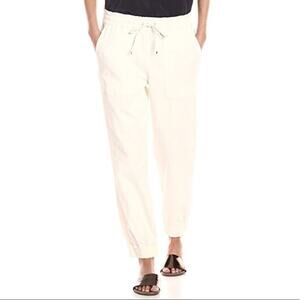 Theory NWT Courtlandt Ivory Cream Twill Relaxed Chino Pull On Jogger Pants
